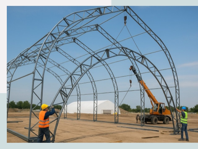 Монтаж ангаров в Нефтекамске от 616 руб. - Надежно и быстро