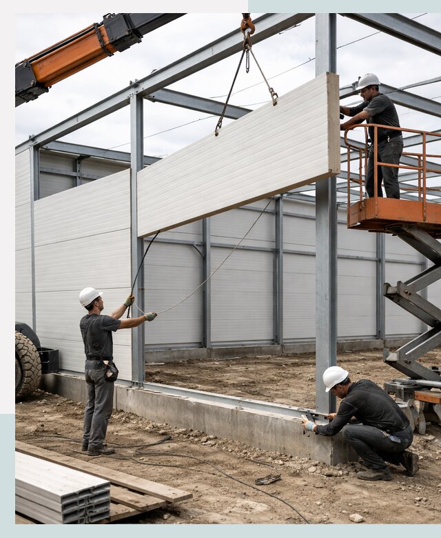 Строительство складов из сэндвич панелей в Нефтекамске под ключ